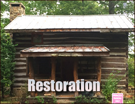 Historic Log Cabin Restoration  Castle Hayne, North Carolina